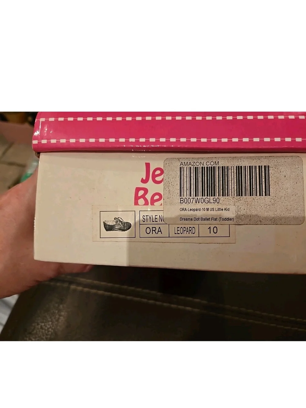 Jelly Beans Girls Black Patent & Leopard Print Bow Flats